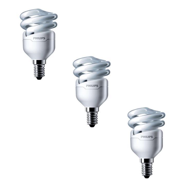 لامپ کم مصرف 8 وات فیلیپس مدل Tornado  پایه E14  بسته 3 عددی